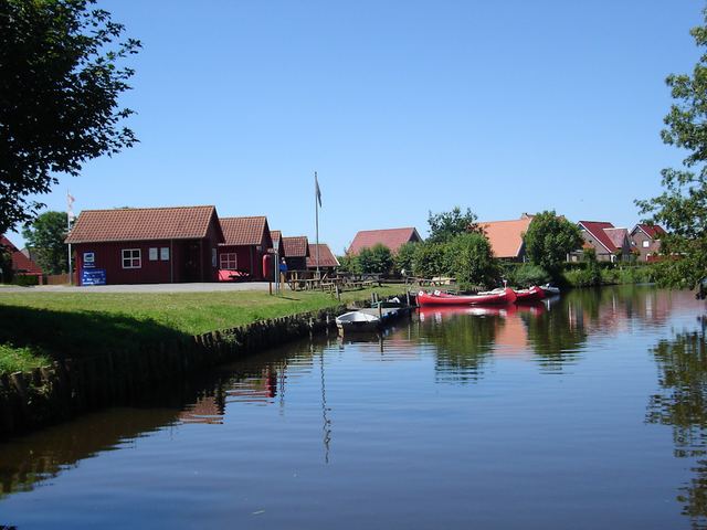 Bootsanleger am Ferienhausgebiet
